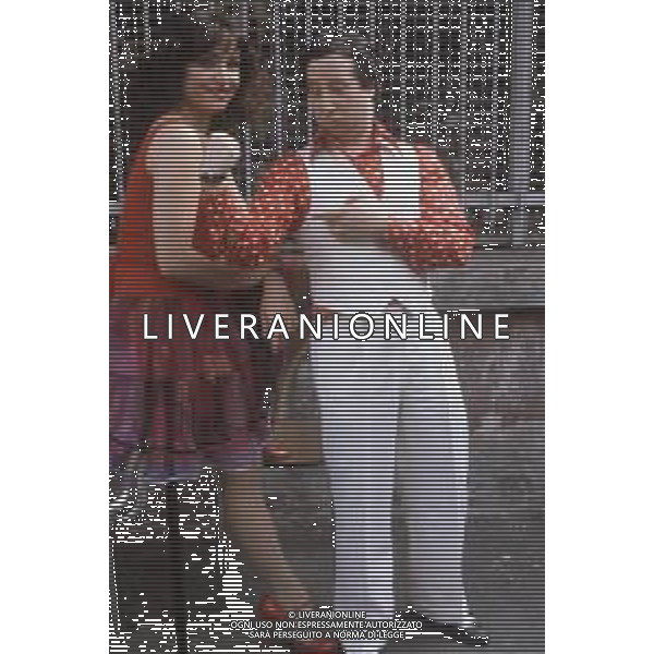 DIAP-RETROSPETTIVA ALVARO VITALI ATTORE NELA FOTO ALVARO VITALI CON ADRIANA RUSSO A ROMA NELL\'ANNO 1982 FOTO EDGARDO DELLA SCORCIOSA-AG ALDO LIVERANI SAS