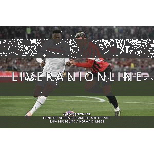 TVRG Milan vs Bologna nella foto Jhon Lucumi Bonilla (Bologna) e Theo Hernandez (Milan) Roma 14-05-2025 Stadio Olimpico finale Coppa Italia Frecciarossa foto Roberto Garavaglia/Agenzia Aldo Liverani sas