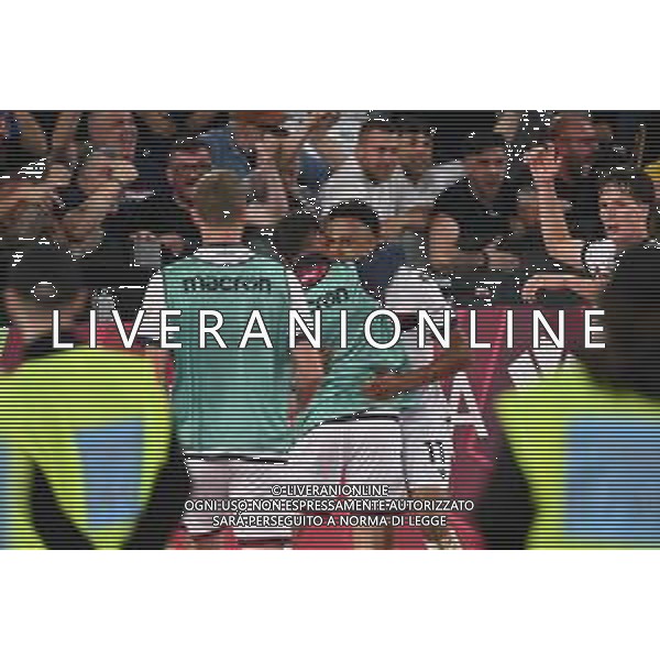 TVRG Milan vs Bologna nella foto giocatori Bologna esultanza dopo il gol dell\'1 a 0 Roma 14-05-2025 Stadio Olimpico finale Coppa Italia Frecciarossa foto Roberto Garavaglia/Agenzia Aldo Liverani sas