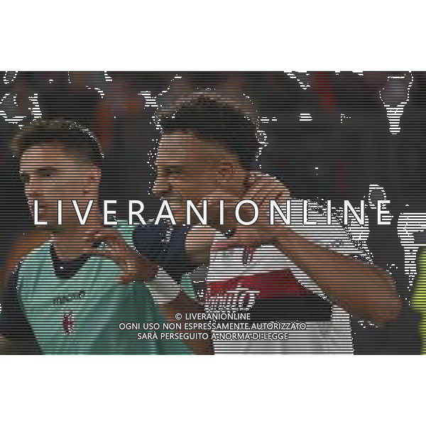 TVRG Milan vs Bologna nella foto Dan Ndoye (Bologna) esultanza dopo il gol dell\'1 a 0 Roma 14-05-2025 Stadio Olimpico finale Coppa Italia Frecciarossa foto Roberto Garavaglia/Agenzia Aldo Liverani sas