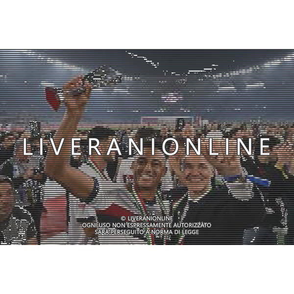TVRG Milan vs Bologna nella foto Dan Ndoye (Bologna) e Joey Saputo presidente Bologna Roma 14-05-2025 Stadio Olimpico finale Coppa Italia Frecciarossa foto Roberto Garavaglia/Agenzia Aldo Liverani sas