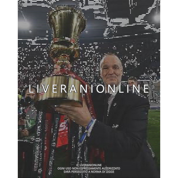 TVRG Milan vs Bologna nella foto Joey Saputo presidente Bologna Roma 14-05-2025 Stadio Olimpico finale Coppa Italia Frecciarossa foto Roberto Garavaglia/Agenzia Aldo Liverani sas