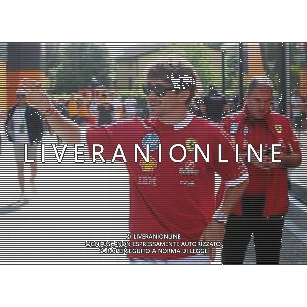 IMOLA 16 05 2025 AUTODROMO ENZO E DINO FERRARI VENERDI FORMULA 1 GRAN PREMIO DEL MADE IN ITALY E DELL\'EMILIA ROMAGNA PROVE LIBERE NELLA FOTO ARRIVO DI CHARLES LECLERC FERRARI ©SANNA - AGENZIA ALDO LIVERANI SAS