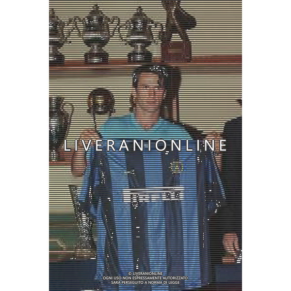 NEG COL-RETROSPETTIVA CHRISTIAN PANUCCI CALCIATORE NELLA FOTO CHRISTIAN PANUCCI ALLA PRESENTAZIONE IN SEDE ALL\'INTER AG ALDO LIVERANI SAS