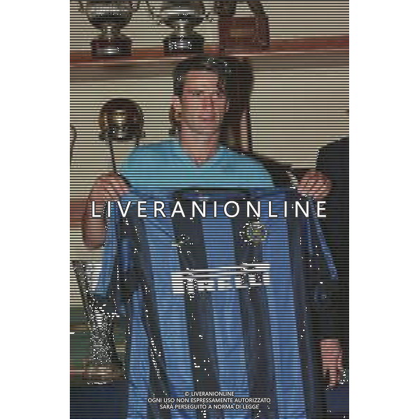 NEG COL-RETROSPETTIVA CHRISTIAN PANUCCI CALCIATORE NELLA FOTO CHRISTIAN PANUCCI ALLA PRESENTAZIONE IN SEDE ALL\'INTER AG ALDO LIVERANI SAS