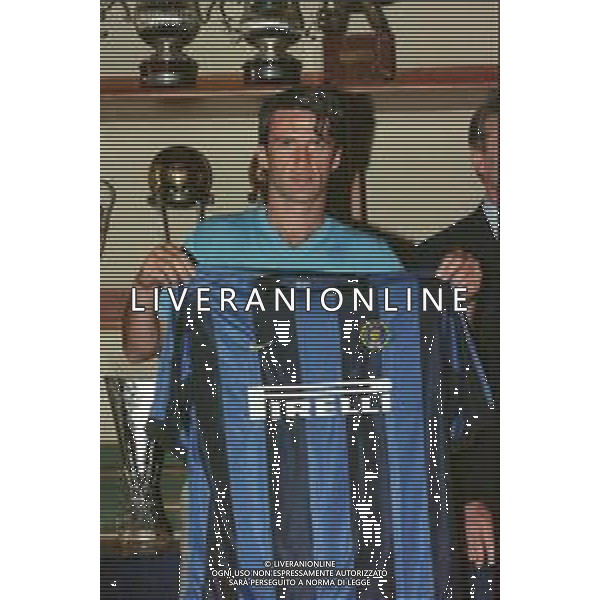 NEG COL-RETROSPETTIVA CHRISTIAN PANUCCI CALCIATORE NELLA FOTO CHRISTIAN PANUCCI ALLA PRESENTAZIONE IN SEDE ALL\'INTER AG ALDO LIVERANI SAS