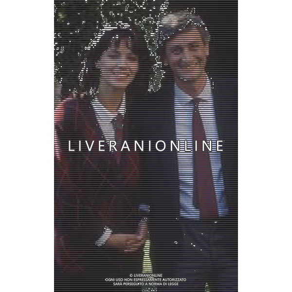 DIA- RETROSPETTIVA PIERO BADALONI GIORNALISTA NELLA FOTO PIERO BADALONI CON ELISABETTA GARDINI NELL’ANNO 1986 AGENZIA ALDO LIVERANI SAS