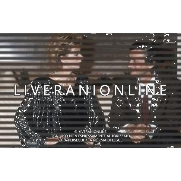 DIA- RETROSPETTIVA PIERO BADALONI GIORNALISTA NELLA FOTO PIERO BADALONI CON LA CONDUTTRICE TELEVISIVA ENRICA BONACCORTI NELL’ANNO 1986 AGENZIA ALDO LIVERANI SAS