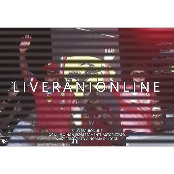 IMOLA 17 05 2025 AUTODROMO ENZO E DINO FERRARI SABATO FORMULA 1 GRAN PREMIO DEL MADE IN ITALY E DELL\'EMILIA ROMAGNA QUALIFICHE NELLA FOTO LEWIS HAMILTON E CHARLES LECLERC FERRARI ©SANNA - AGENZIA ALDO LIVERANI SAS