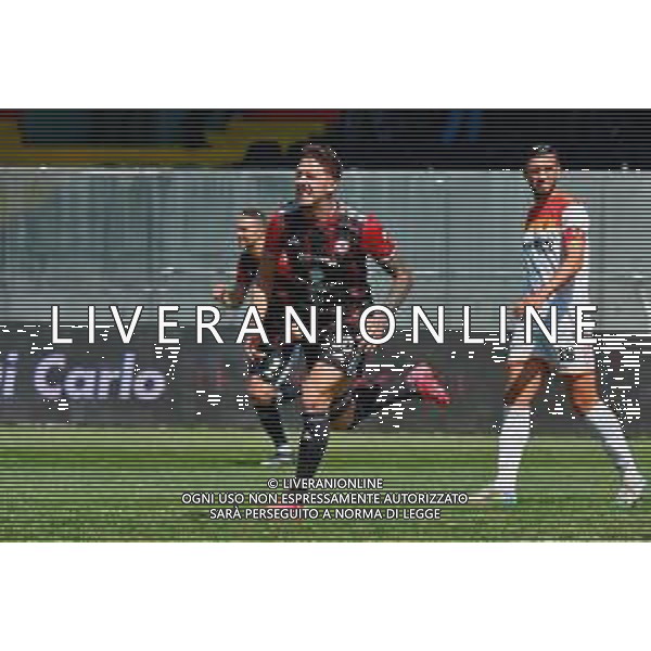 TVEM May 17, 2025 Foggia, Italy - Foggia vs ACR Messina - Italian soccer serie C 2024/25 - Pino Zaccheria Stadium. In the pic: Michele Emmausso of Foggia celebrates after scoring a goal foto emmanuele mastrodonato-ag aldo liverani sas