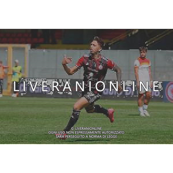 TVEM May 17, 2025 Foggia, Italy - Foggia vs ACR Messina - Italian soccer serie C 2024/25 - Pino Zaccheria Stadium. In the pic: Michele Emmausso of Foggia celebrates after scoring a goal foto emmanuele mastrodonato-ag aldo liverani sas