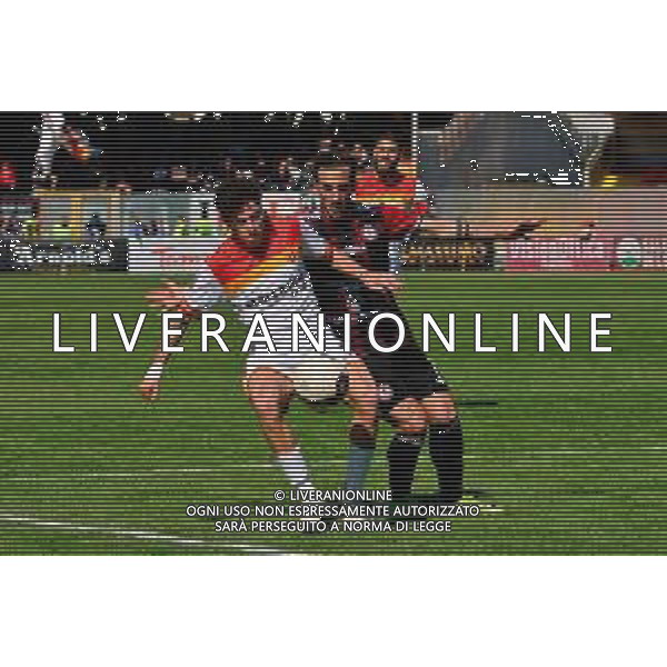 TVEM May 17, 2025 Foggia, Italy - Foggia vs ACR Messina - Italian soccer serie C 2024/25 - Pino Zaccheria Stadium. In the pic: Francesco Dell’Aquila of ACR Messina in action against Marco Zunno of Foggia foto emmanuele mastrodonato-ag aldo liverani sas