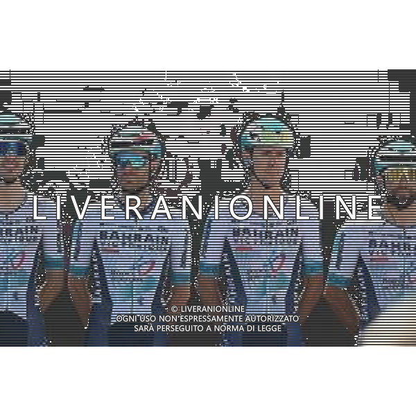 17-05-2025 Giro D\'italia; Tappa 08 Giulianova - Castelraimondo; 2025, Bahrain - Victorious; Caruso, Damiano; Tiberi, Antonio; Giulianova; ©SIROTTI - AGENZIA ALDO LIVERANI SAS