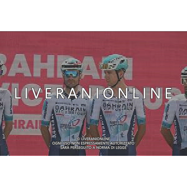 17-05-2025 Giro D\'italia; Tappa 08 Giulianova - Castelraimondo; 2025, Bahrain - Victorious; Caruso, Damiano; Tiberi, Antonio; Giulianova; ©SIROTTI - AGENZIA ALDO LIVERANI SAS