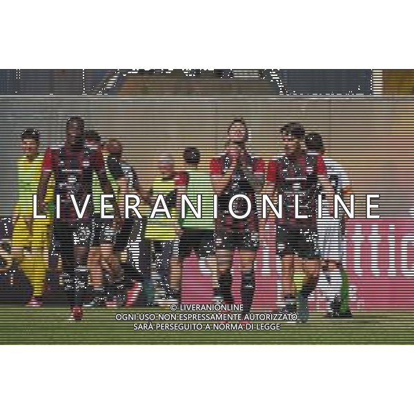 TVEM May 17, 2025 Foggia, Italy - Foggia vs ACR Messina - Italian soccer serie C 2024/25 - Pino Zaccheria Stadium. In the pic: Michele Emmausso of Foggia celebrates FOTO EMMANUELE MASTRODONATO-AG ALDO LIVERANI SAS