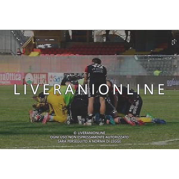 TVEM May 17, 2025 Foggia, Italy - Foggia vs ACR Messina - Italian soccer serie C 2024/25 - Pino Zaccheria Stadium. In the pic: Foggia players celebrate their play-out victory FOTO EMMANUELE MASTRODONATO-AG ALDO LIVERANI SAS