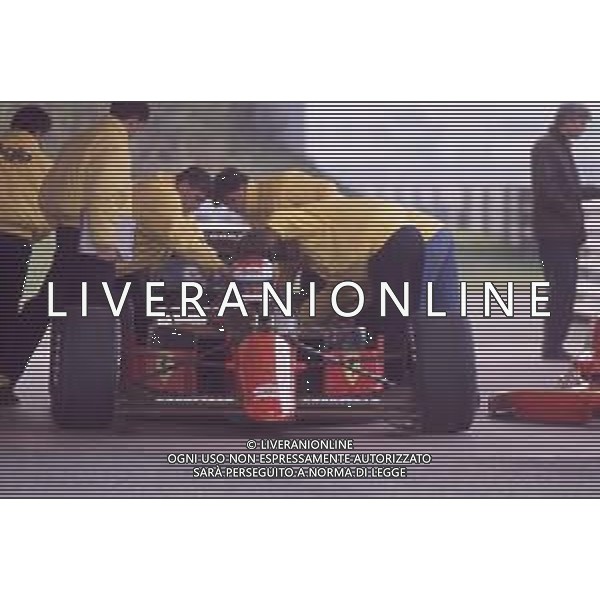 DIAP-RETROSPETTIVA JEAN ALESI PILOTA F1 NELLA FOTO JEAN ALESI NELL\'ANNO 1990 AG ALDO LIVERANI SAS