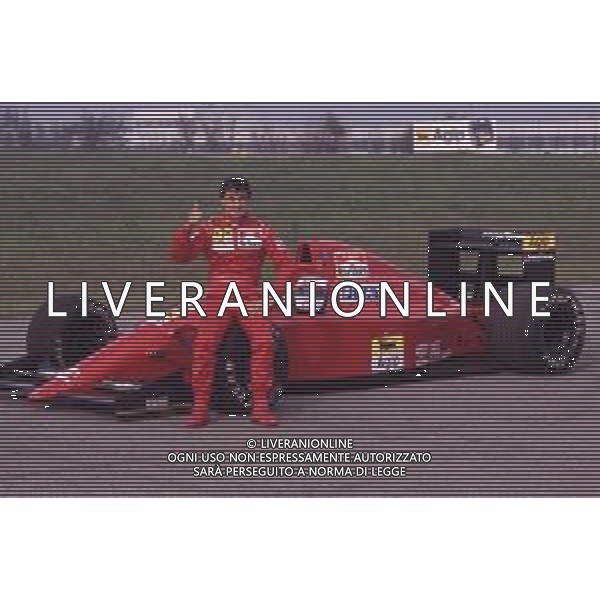 DIAP-RETROSPETTIVA JEAN ALESI PILOTA F1 NELLA FOTO JEAN ALESI NELL\'ANNO 1990 AG ALDO LIVERANI SAS