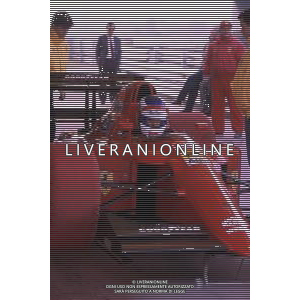 DIAP-RETROSPETTIVA JEAN ALESI PILOTA F1 NELLA FOTO JEAN ALESI NELL\'ANNO 1990 AG ALDO LIVERANI SAS