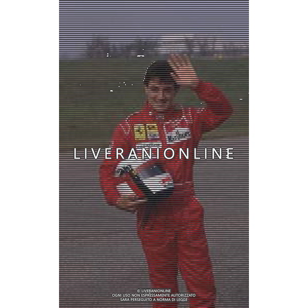 DIAP-RETROSPETTIVA JEAN ALESI PILOTA F1 NELLA FOTO JEAN ALESI NELL\'ANNO 1990 AG ALDO LIVERANI SAS