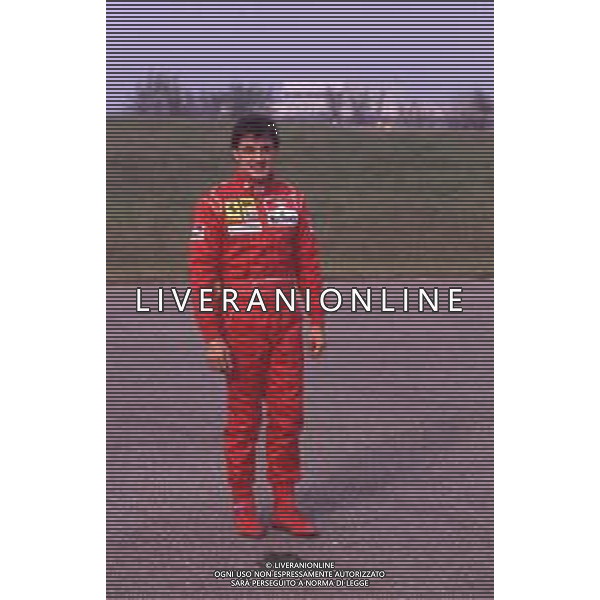 DIAP-RETROSPETTIVA JEAN ALESI PILOTA F1 NELLA FOTO JEAN ALESI NELL\'ANNO 1990 AG ALDO LIVERANI SAS