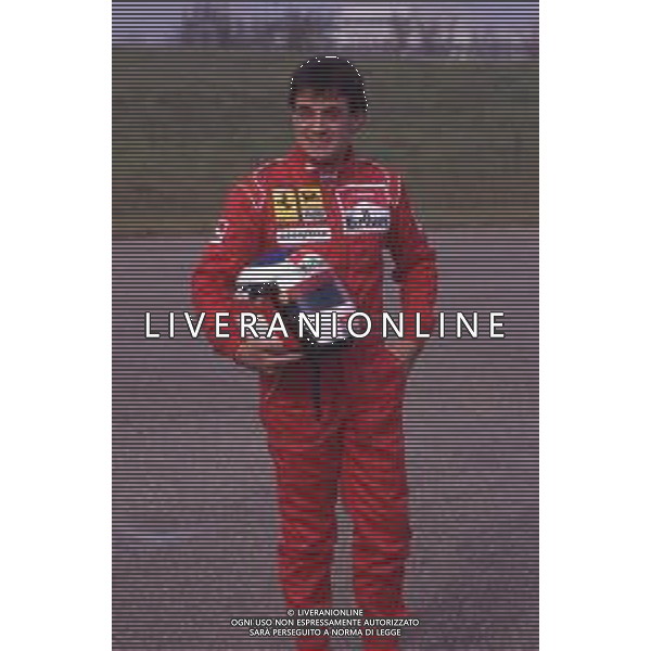 DIAP-RETROSPETTIVA JEAN ALESI PILOTA F1 NELLA FOTO JEAN ALESI NELL\'ANNO 1990 AG ALDO LIVERANI SAS