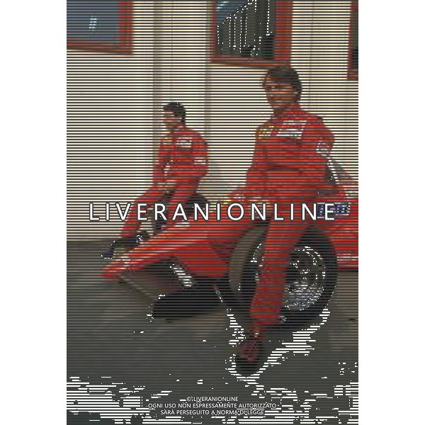 DIAP-RETROSPETTIVA RENE\'ARNOUX PILOYA F1 NELLA FOTO RENE\' ARNOUX CON MICHELE ALBORETO AG ALDO LIVERANI SAS