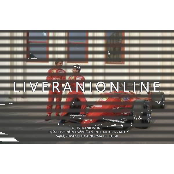 DIAP-RETROSPETTIVA RENE\'ARNOUX PILOYA F1 NELLA FOTO RENE\' ARNOUX CON MICHELE ALBORETO AG ALDO LIVERANI SAS