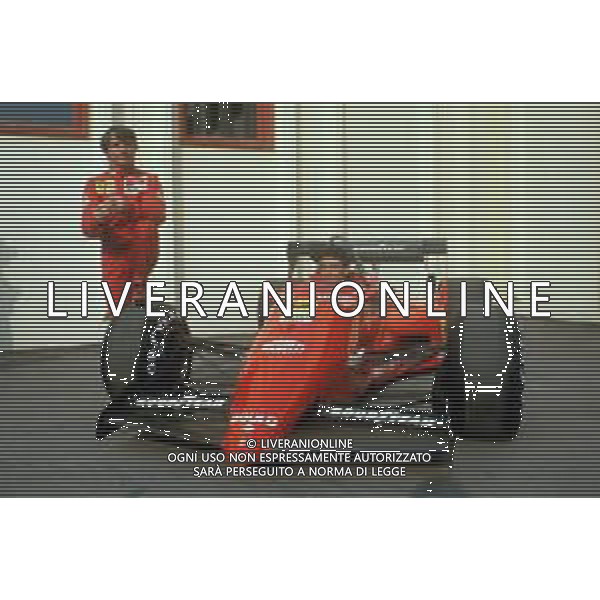 DIAP-RETROSPETTIVA RENE\'ARNOUX PILOYA F1 NELLA FOTO RENE\' ARNOUX CON MICHELE ALBORETO AG ALDO LIVERANI SAS