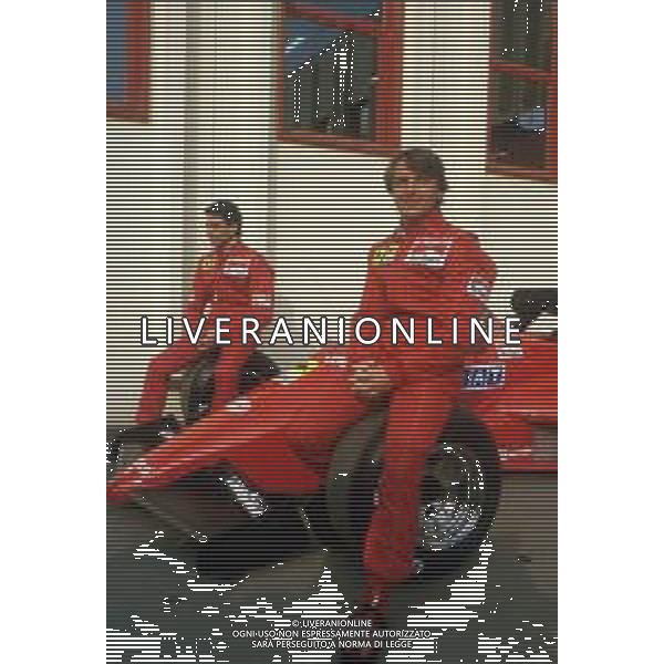 DIAP-RETROSPETTIVA RENE\'ARNOUX PILOYA F1 NELLA FOTO RENE\' ARNOUX CON MICHELE ALBORETO AG ALDO LIVERANI SAS