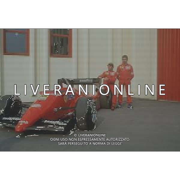 DIAP-RETROSPETTIVA RENE\'ARNOUX PILOYA F1 NELLA FOTO RENE\' ARNOUX CON MICHELE ALBORETO AG ALDO LIVERANI SAS