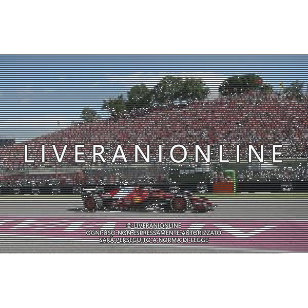 IMOLA 18 05 2025 IMOLA DOMENICA AUTODROMO ENZO E DINO FERRARI DOMENICA FORMULA 1 GRAN PREMIO DEL MADE IN ITALY E DELL\'EMILIA ROMAGNA NELLA FOTO CHARLES LECLERC FERRARI TRIBUNA RIVAZZA ©SANNA - AGENZIA ALDO LIVERANI SAS