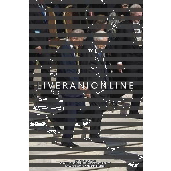 ROMA - 18 Maggio 2025 Celebrazione Eucaristica per l’inizio del Ministero Petrino del Vescovo di Roma Leone XIV Nella Foto: Sergio Mattarella con la figlia Laura Mattarella Andrea Bracaglia- AGENZIA ALDO LIVERANI SAS