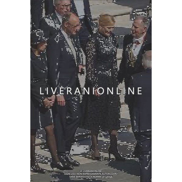 ROMA - 18 Maggio 2025 Celebrazione Eucaristica per l’inizio del Ministero Petrino del Vescovo di Roma Leone XIV Nella Foto: Friedrich Merz cancelliere federale della Germania con la moglie Charlotte Andrea Bracaglia- AGENZIA ALDO LIVERANI SAS