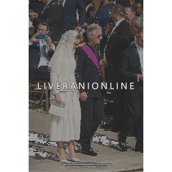 ROMA - 18 Maggio 2025 Celebrazione Eucaristica per l’inizio del Ministero Petrino del Vescovo di Roma Leone XIV Nella Foto: Belgium\'s Queen Mathilde and King Philippe Andrea Bracaglia- AGENZIA ALDO LIVERANI SAS