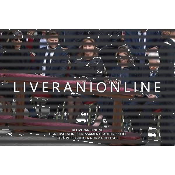ROMA - 18 Maggio 2025 Celebrazione Eucaristica per l’inizio del Ministero Petrino del Vescovo di Roma Leone XIV Nella Foto: JD Vance, Usha Vance, Dina Boluarte, Sergio Mattarella, Laura Mattarella Andrea Bracaglia- AGENZIA ALDO LIVERANI SAS