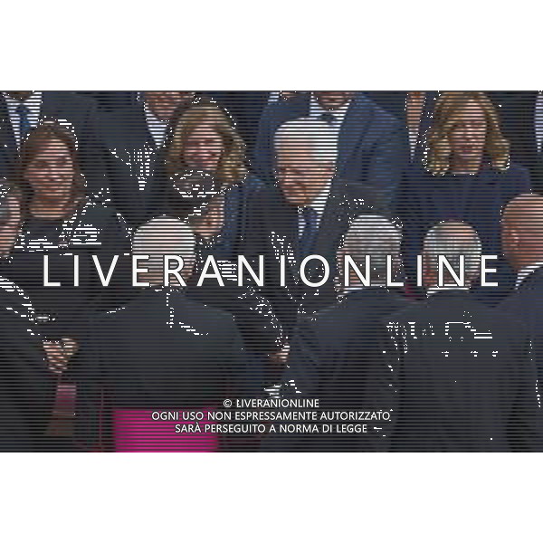 ROMA - 18 Maggio 2025 Celebrazione Eucaristica per l’inizio del Ministero Petrino del Vescovo di Roma Leone XIV Nella Foto: Dina Boluarte Volodymyr Zelensky con Sergio Mattarella, Laura Mattarella, Giorgia Meloni Andrea Bracaglia- AGENZIA ALDO LIVERANI SAS