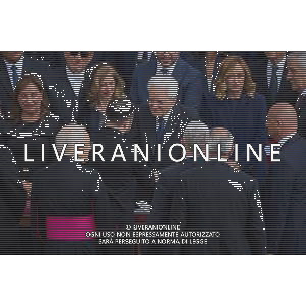 ROMA - 18 Maggio 2025 Celebrazione Eucaristica per l’inizio del Ministero Petrino del Vescovo di Roma Leone XIV Nella Foto: Dina Boluarte Volodymyr Zelensky con Sergio Mattarella, Laura Mattarella, Giorgia Meloni Andrea Bracaglia- AGENZIA ALDO LIVERANI SAS