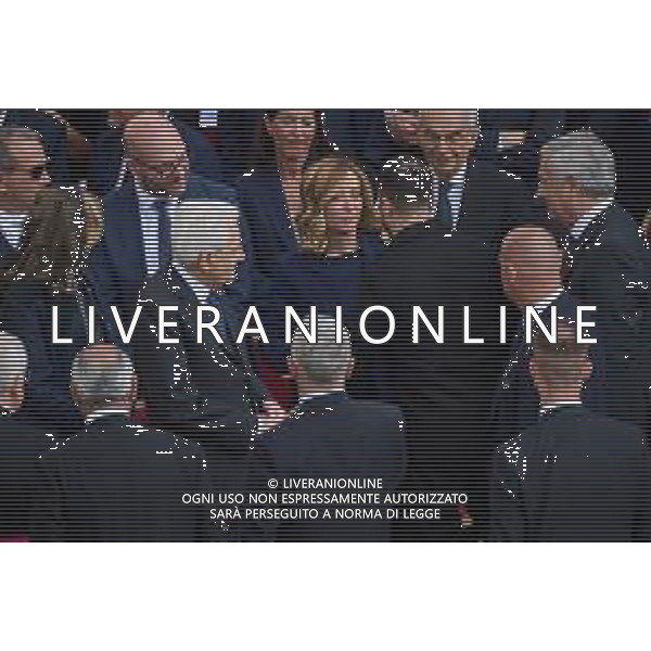 ROMA - 18 Maggio 2025 Celebrazione Eucaristica per l’inizio del Ministero Petrino del Vescovo di Roma Leone XIV Nella Foto: Volodymyr Zelensky, Giorgia Meloni, Sergio Mattarella, Antonio Tajani, Lorenzo Fontana Andrea Bracaglia- AGENZIA ALDO LIVERANI SAS