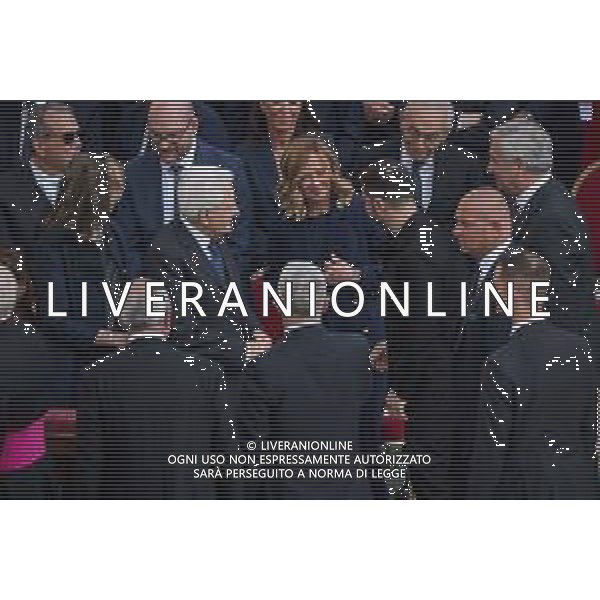 ROMA - 18 Maggio 2025 Celebrazione Eucaristica per l’inizio del Ministero Petrino del Vescovo di Roma Leone XIV Nella Foto: Volodymyr Zelensky, Giorgia Meloni, Sergio Mattarella, Antonio Tajani, Lorenzo Fontana Andrea Bracaglia- AGENZIA ALDO LIVERANI SAS