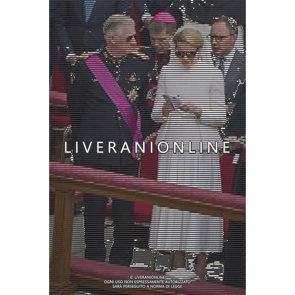 ROMA - 18 Maggio 2025 Celebrazione Eucaristica per l’inizio del Ministero Petrino del Vescovo di Roma Leone XIV Nella Foto: Belgium\'s Queen Mathilde and King Philippe Andrea Bracaglia- AGENZIA ALDO LIVERANI SAS