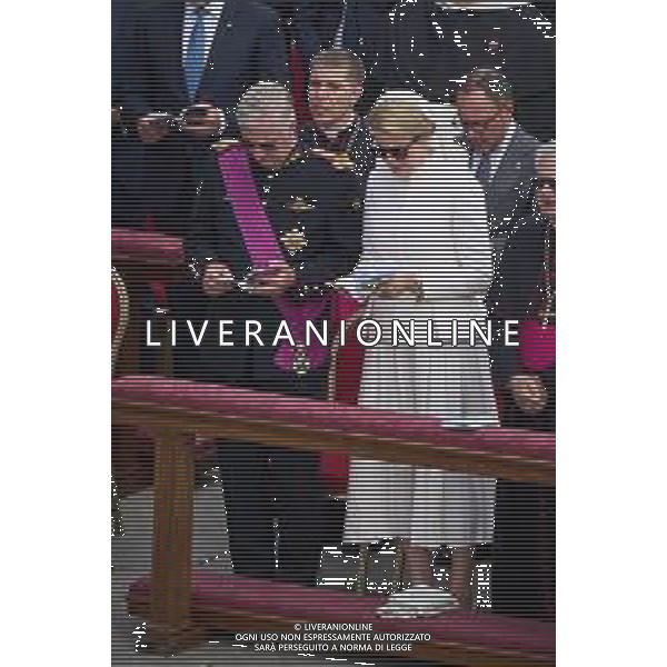 ROMA - 18 Maggio 2025 Celebrazione Eucaristica per l’inizio del Ministero Petrino del Vescovo di Roma Leone XIV Nella Foto: Belgium\'s Queen Mathilde and King Philippe Andrea Bracaglia- AGENZIA ALDO LIVERANI SAS