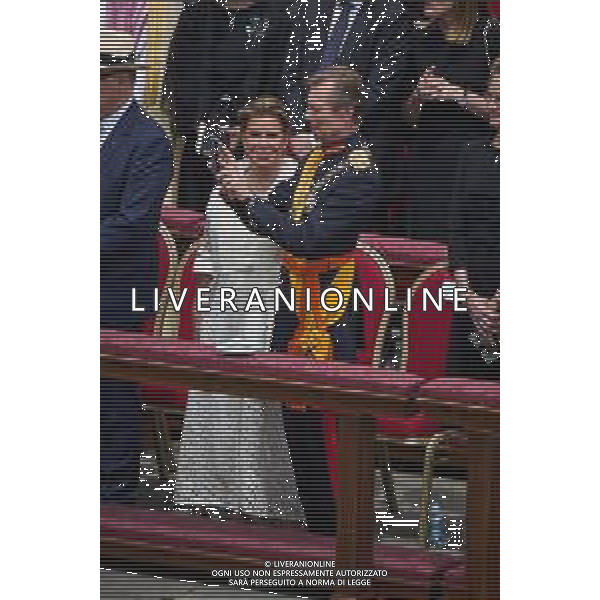 ROMA - 18 Maggio 2025 Celebrazione Eucaristica per l’inizio del Ministero Petrino del Vescovo di Roma Leone XIV Nella Foto: Henri, Grand Duke of Luxembourg and his wife Maria Teresa, Grand Duchess of Luxembourg Andrea Bracaglia- AGENZIA ALDO LIVERANI SAS