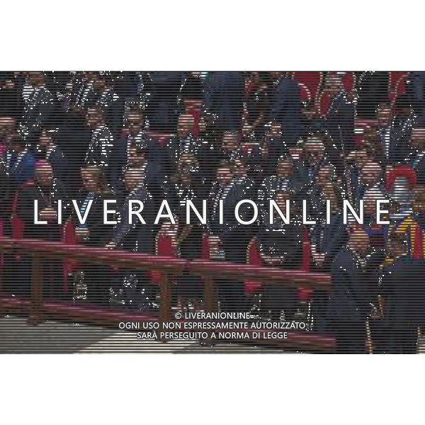 ROMA - 18 Maggio 2025 Celebrazione Eucaristica per l’inizio del Ministero Petrino del Vescovo di Roma Leone XIV Nella Foto: Marco Rubio, JD Vance, Usha Vance, Dina Boluarte, Laura Mattarella, Sergio Mattarella, Giorgia Meloni, Lorenzo Fontana Andrea Bracaglia- AGENZIA ALDO LIVERANI SAS