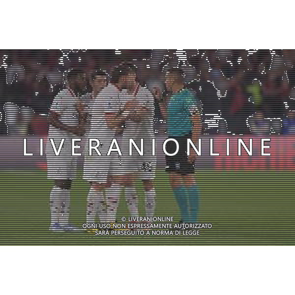 Roma vs Milan Campionato Serie A Enilive - 37 Giornata Stadio Olimpico - Roma 18-05-2025 nella foto Proteste Milan con arbitro Piccinini ©FEDERICO GAETANO - AGENZIA ALDO LIVERANI SAS
