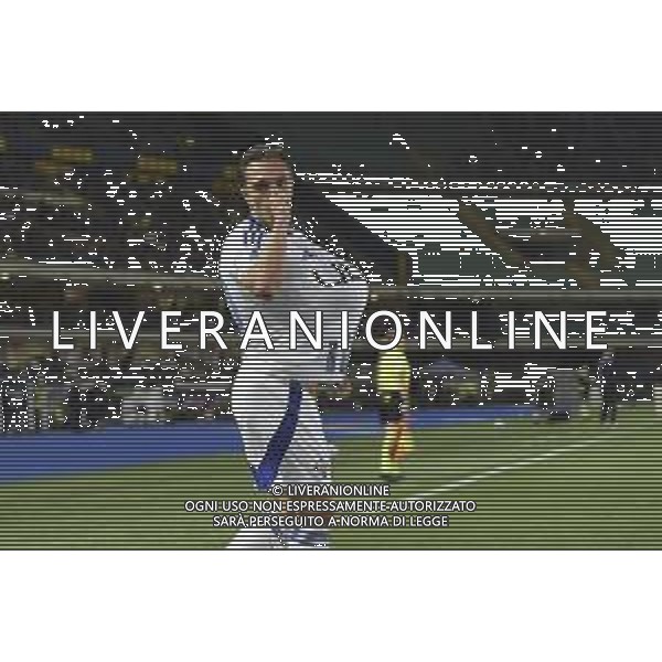 Maxence Caqueret of Como 1907 celebrates after scoring goal during Hellas Verona FC vs Como FC 1907, 37° Serie A Enilive 2024-25 game at Marcantonio Bentegodi stadium in Verona (VR), Italy, on May 18, 2025. (Photo by Davide Casentini) - AGENZIA ALDO LIVERANI SAS