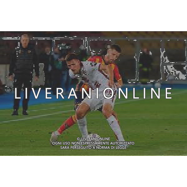 TVEM May 18, 2025 Lecce, Italy - US Lecce vs Torino FC - Italian soccer serie A 2024/25 - Via Del Mare Stadium. In the pic: Gvidas Gineitis of Torino FC in action against Frederic Guilbert of US Lecce foto emmanuele mastrodonato-ag aldo liverani sas