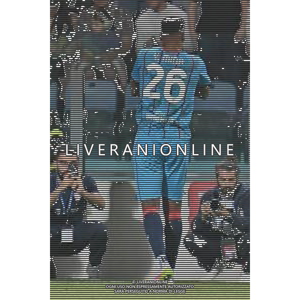 18-5-2025. Cagliari calcio-Venezia F.C., 37° giornata Serie A calcio Italia 2024/2025, stadio Unipol Domus Cagliari. Foto Salvatore Moi/Agenzia Aldo Liverani s.as. Nella foto: Gol ed esultanza del Cagliari contro Venezia in casa allo stadio Unipol Domus. Segna: Yerry Mina Cagliari ©MOI SALVATORE - AGENZIA ALDO LIVERANI SAS