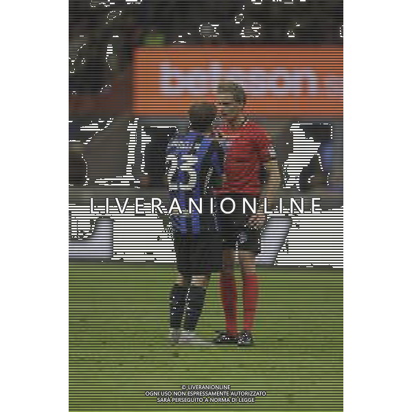 NICOLO’ BARELLA DISCUTE CON L’ARBITRO CHIFFI -INTER - LAZIO CAMPIONATO CALCIO SERIE A 18.05.2025 ©PAOLO GIAMPIETRI - AGENZIA ALDO LIVERANI SAS