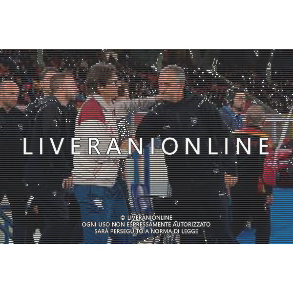 TVEM May 18, 2025 Lecce, Italy - US Lecce vs Torino FC - Italian soccer serie A 2024/25 - Via Del Mare Stadium. In the pic: coach Paolo Vanoli of Torino FC and coach Marco Giampaolo of US Lecce foto emmanuele mastrodonato-ag aldo liverani sas
